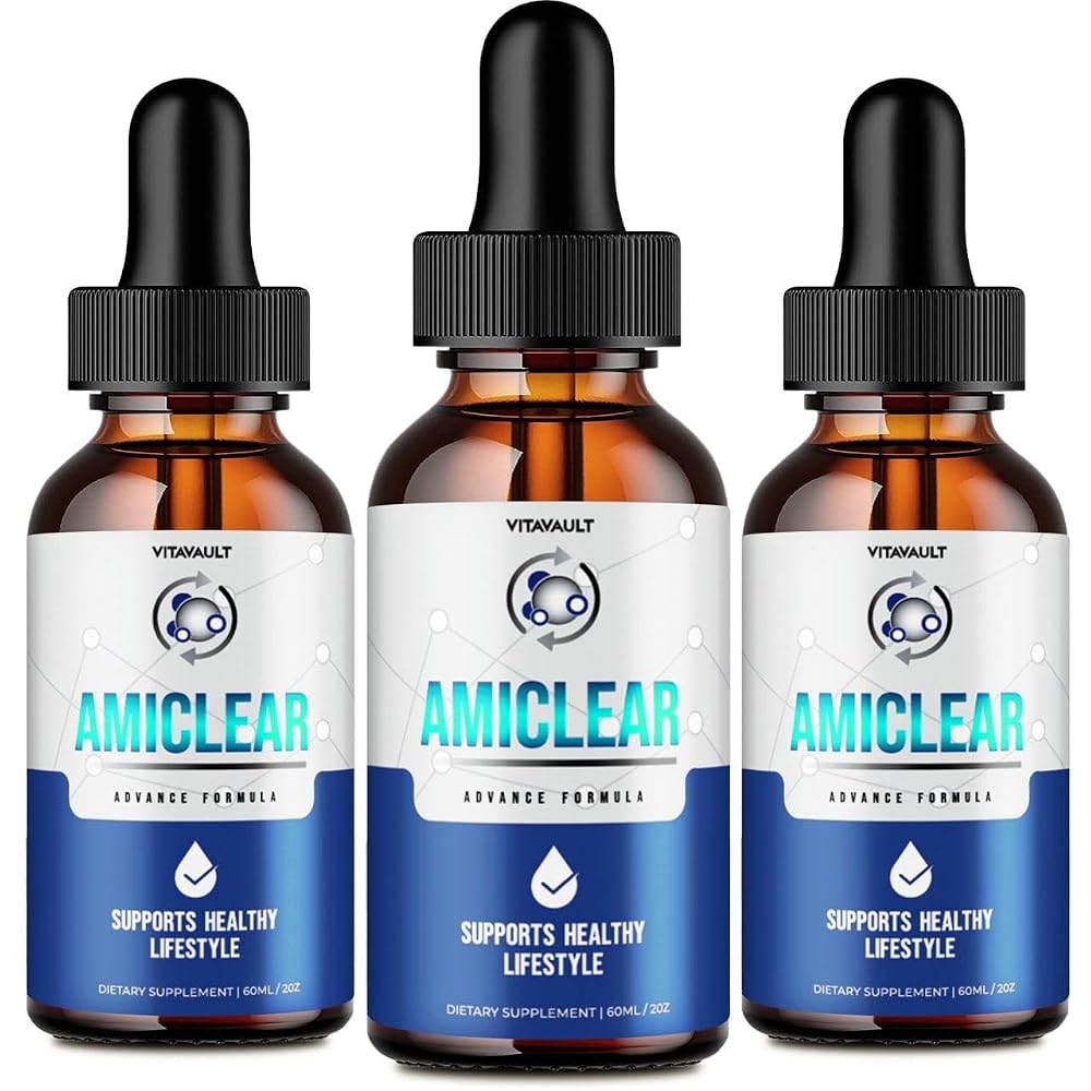 Vitavault Amiclear Healthy Blood Support Supplement Drops - 3 Pack