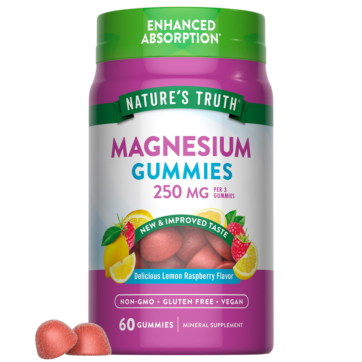 Nature's Truth Magnesium Gummies for Adults 250mg - 60 Count