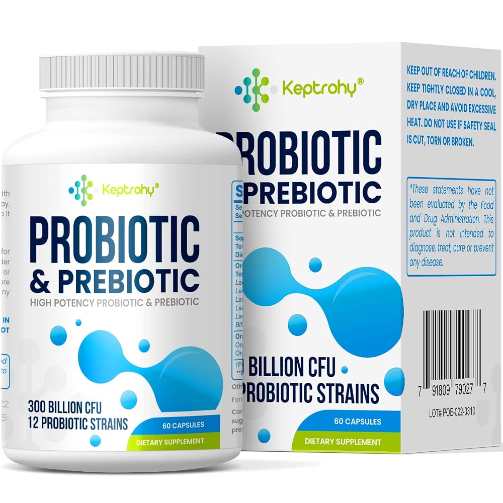 Keptrohy Probiotics 300 Billion CFU with Prebiotics - 60 Capsules
