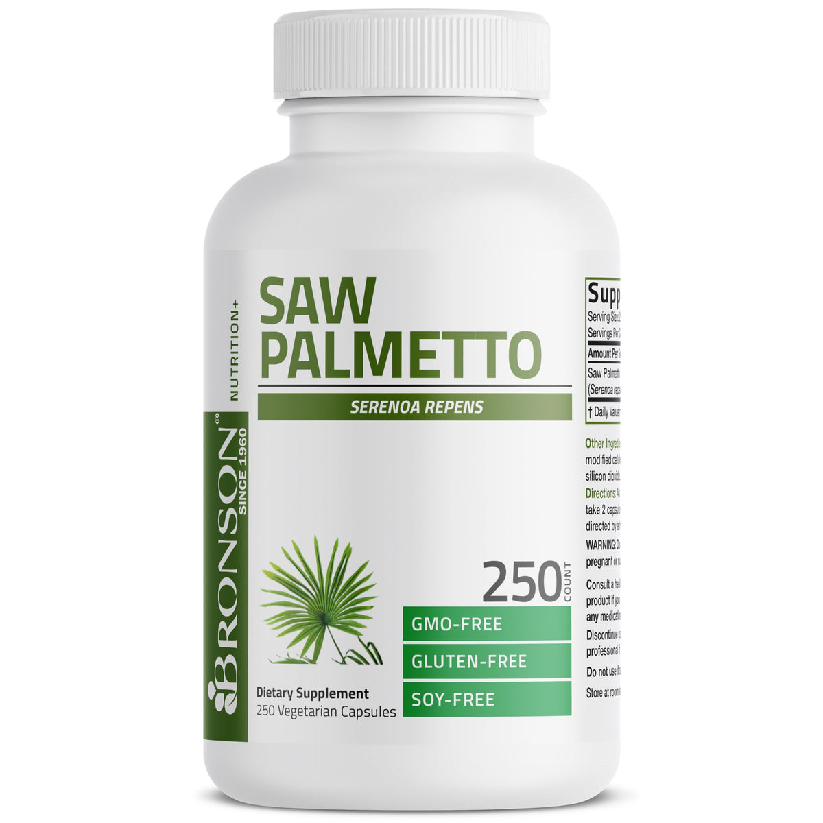 Bronson Saw Palmetto 1000 MG per Serving Extra Strength Supports