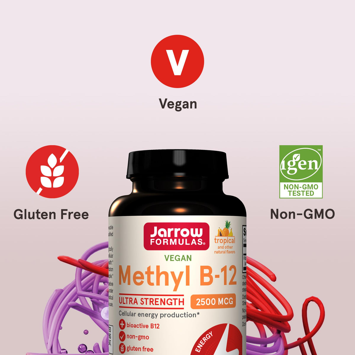 Jarrow Formulas Ultra Strength Methyl B-12 2500 mcg - 100 Tablets - image 5