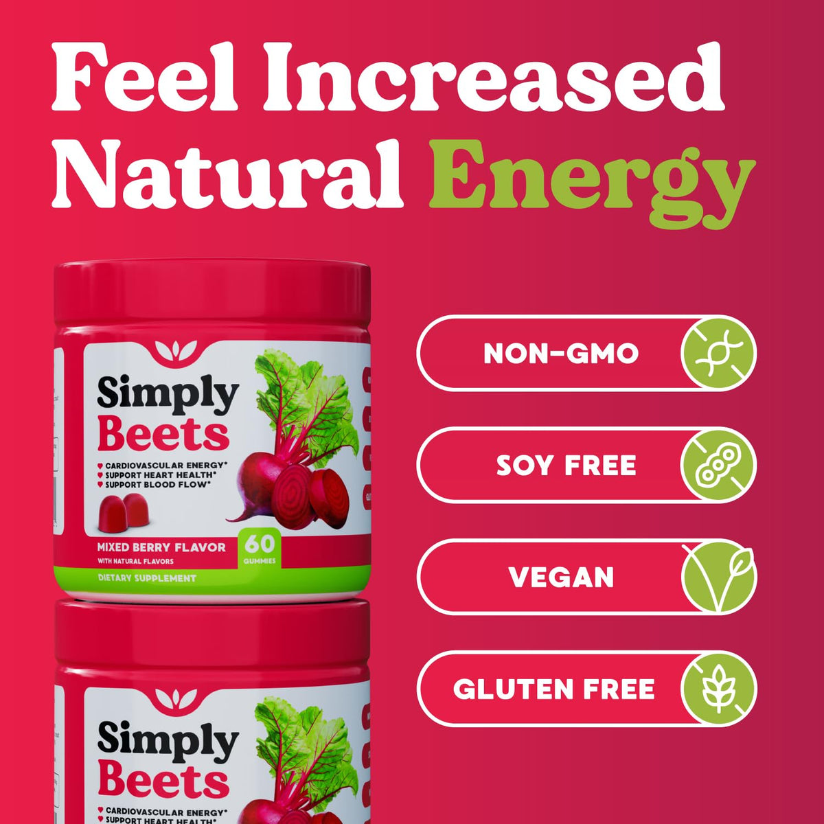 Simply Beets CoQ10 & Grape Seed Extract Gummies - 60 Count - image 6