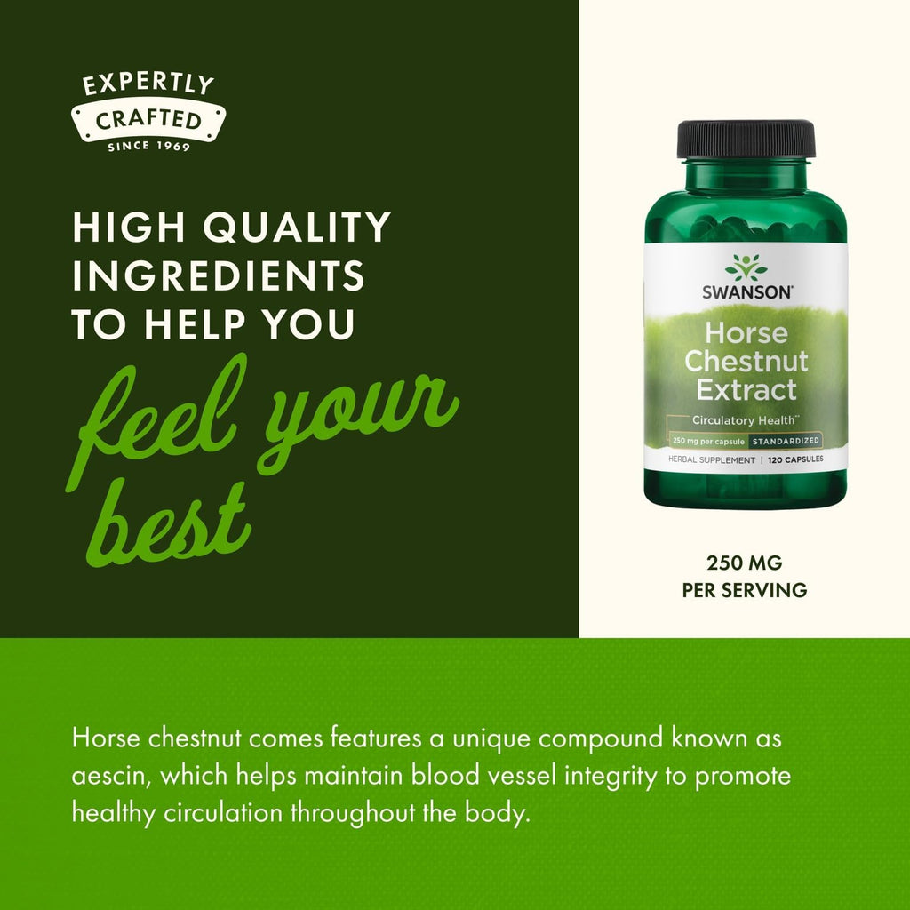 Swanson Horse Chestnut 22% Aescin (Standardized) 250 Milligrams