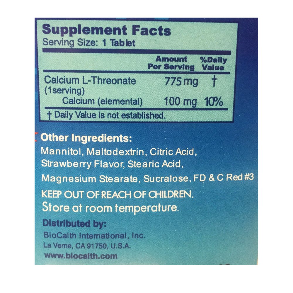 GANGAN BioCalth Chewable L-threonate Calcium Tablets, Strawberry - 540 Count - image 5