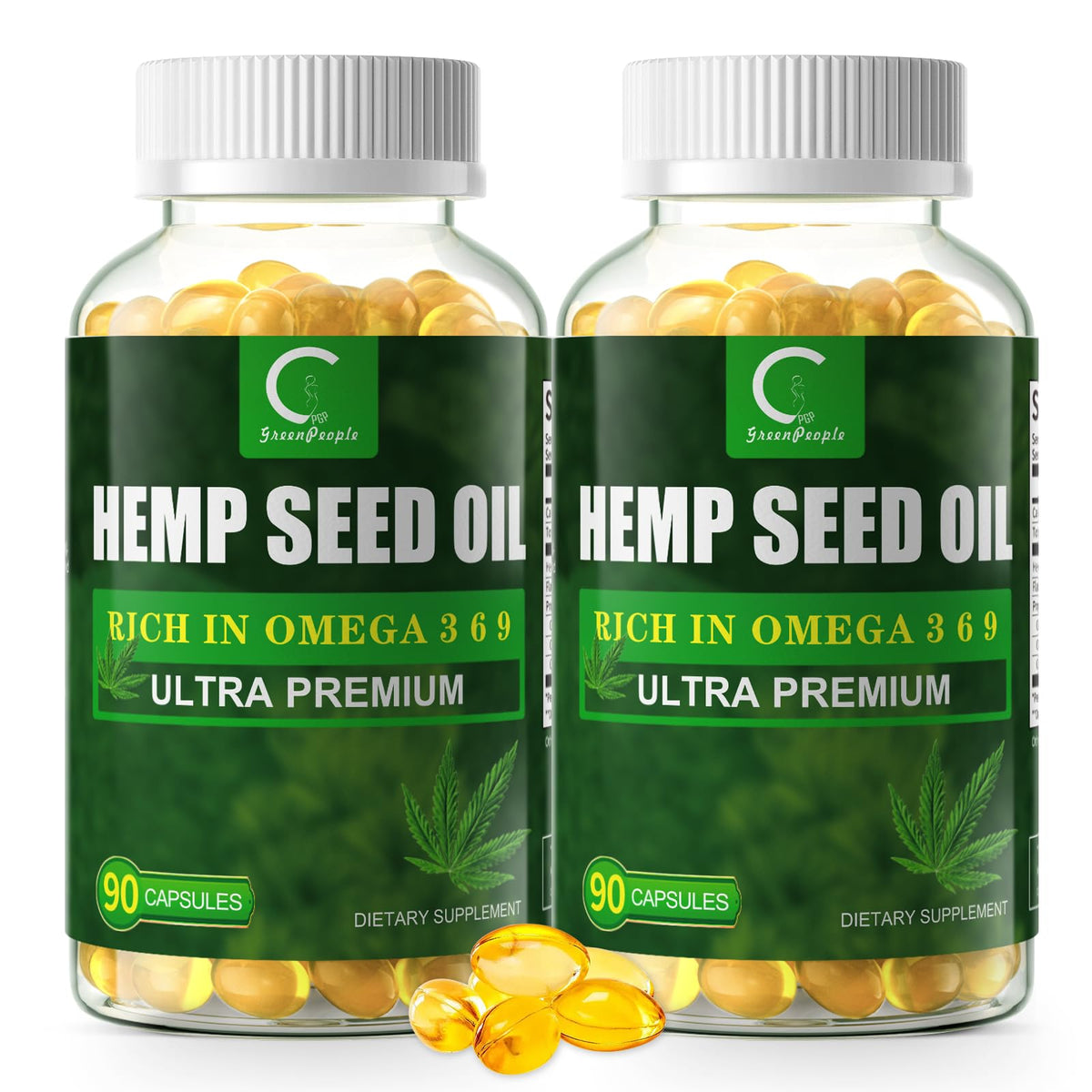 GPGP GreenPeople Hemp Seed Oil Omega 3-6-9 - 180 Softgels