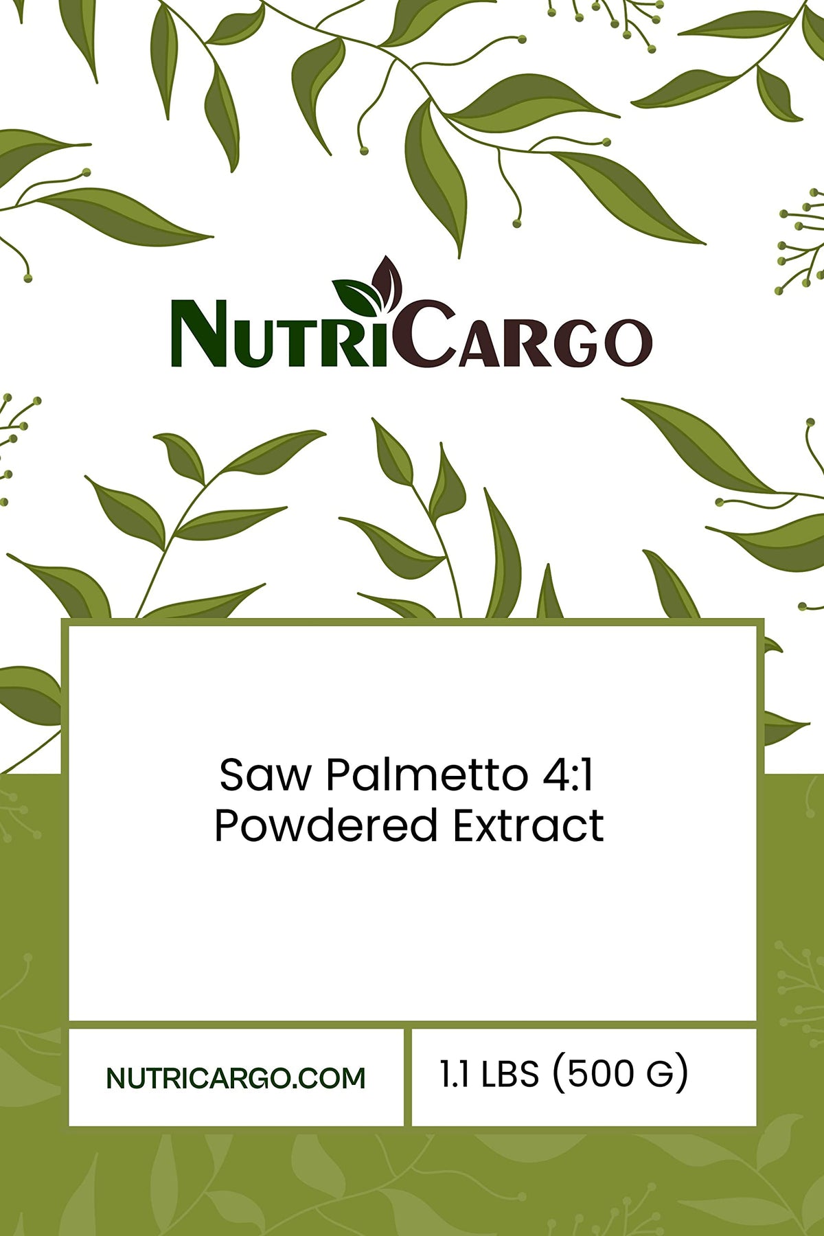 NutriCargo Saw Palmetto 4:1 Powdered Extract - 500g