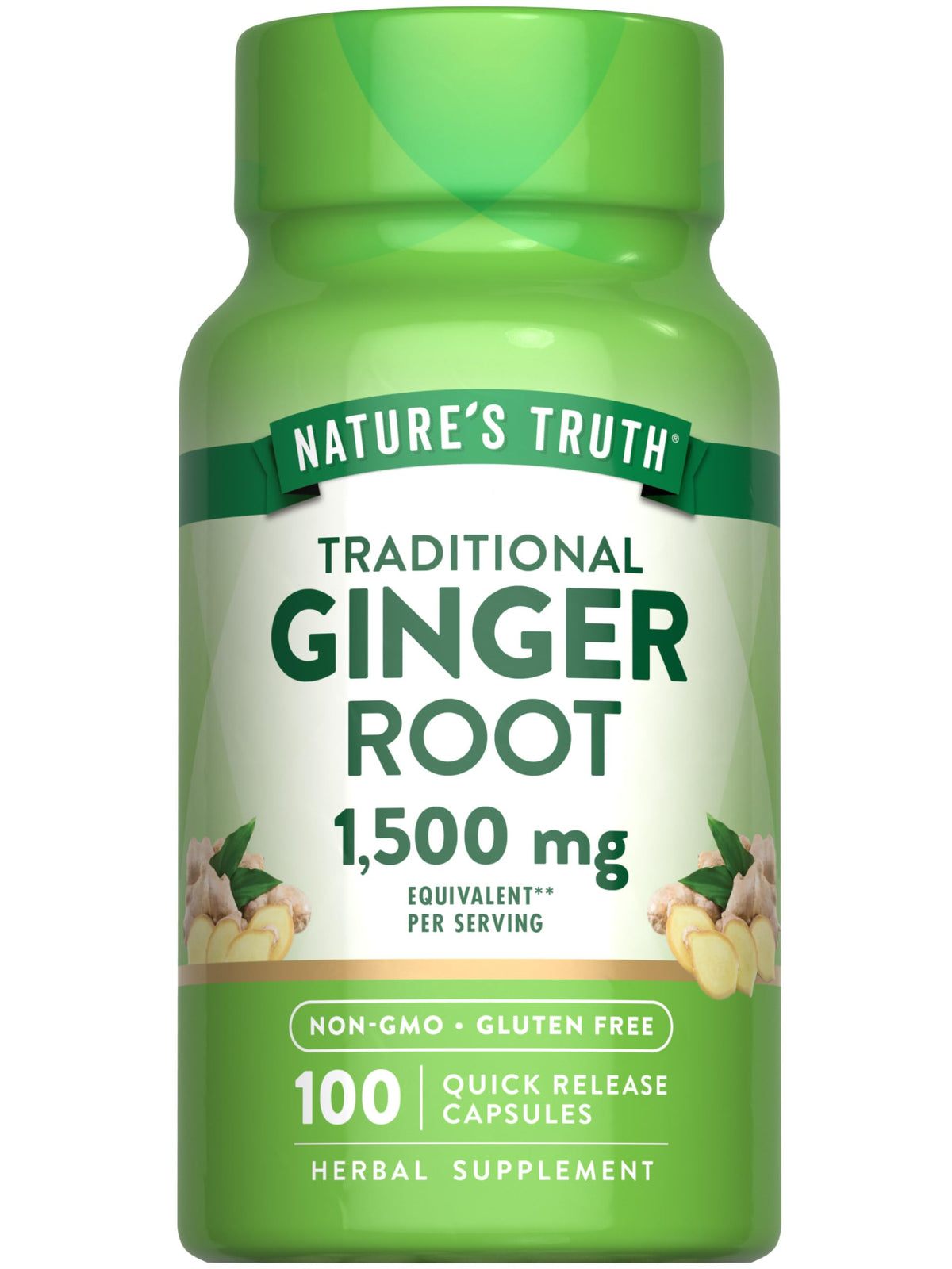 Nature's Truth Ginger Root Extract 1500 mg - 100 Capsules