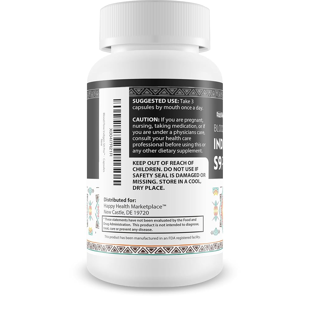 Happy Health Marketplace Blood Flow Indigen S9 Pro - 90 Capsules - image 3