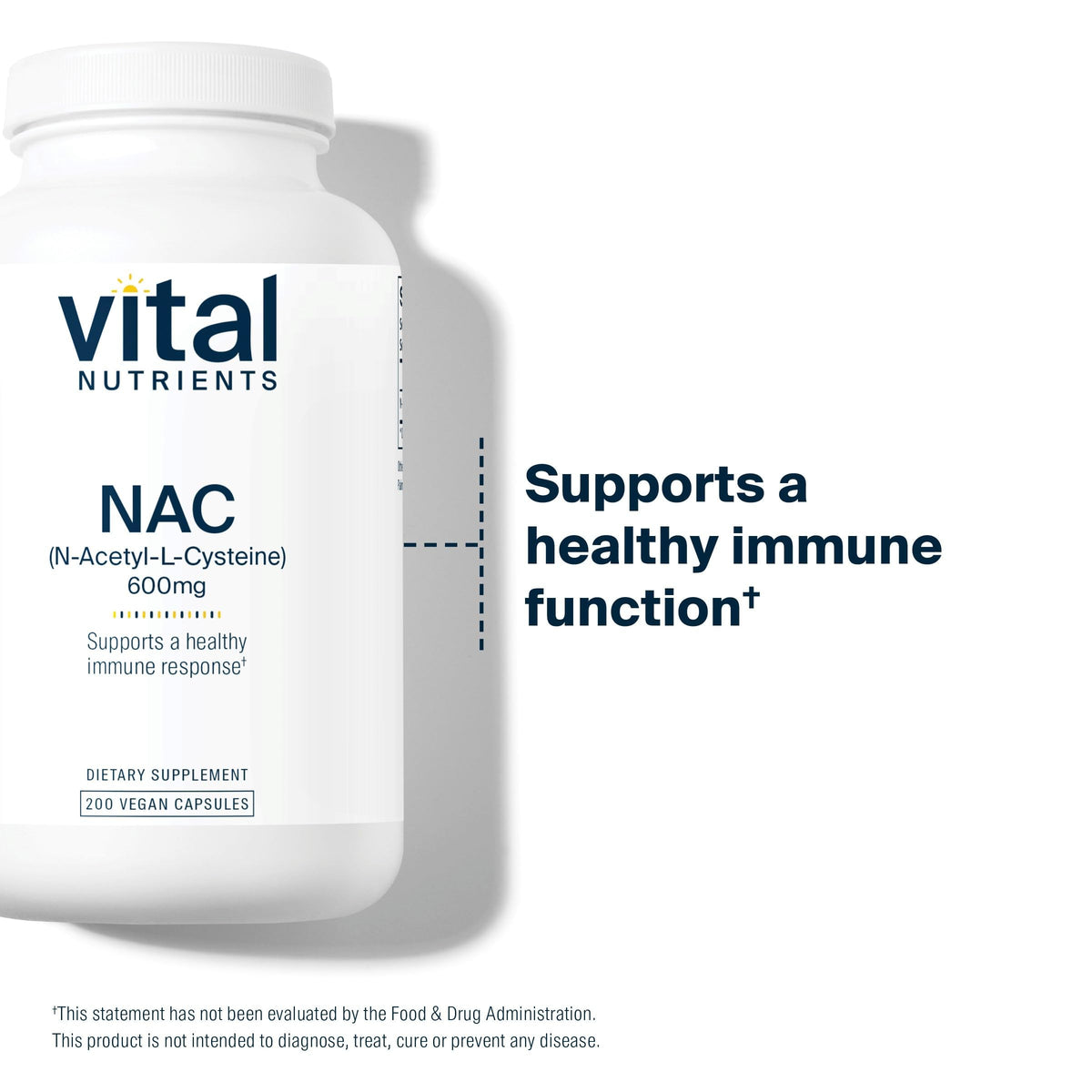 Vital Nutrients NAC 600mg - 200 Capsules - image 3