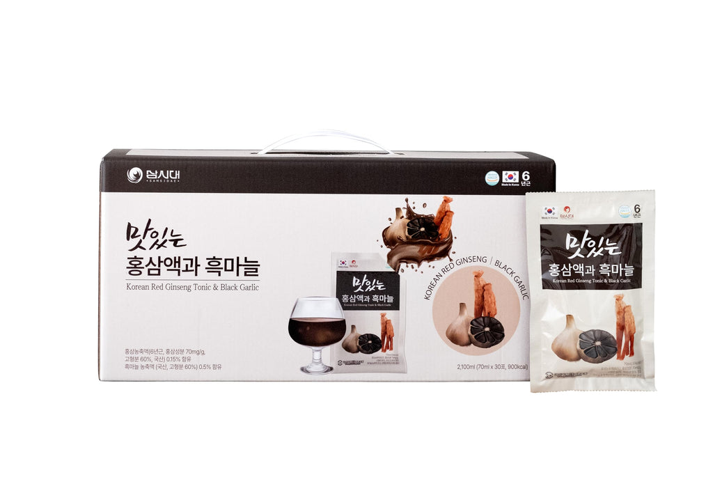 SAMSIDAE Korean Red Ginseng & Black Garlic Tonic - 30 Pouches
