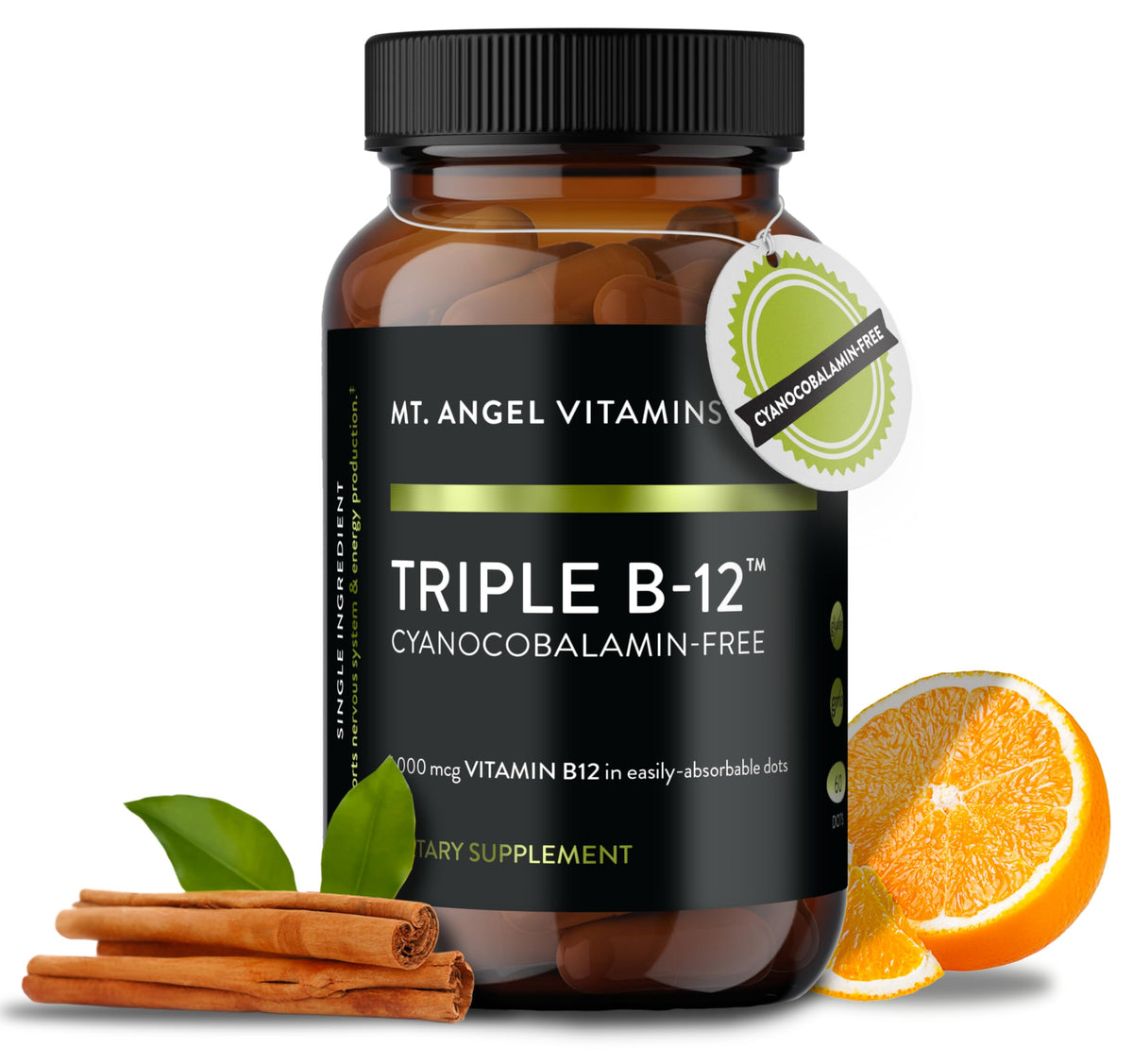 Mt. Angel Vitamins Triple B-12 Dots Energy Support - 60 Dots