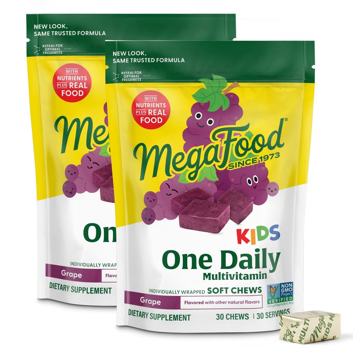 MegaFood Kids One Daily Multivitamin Soft Chews Grape - 60 Chews