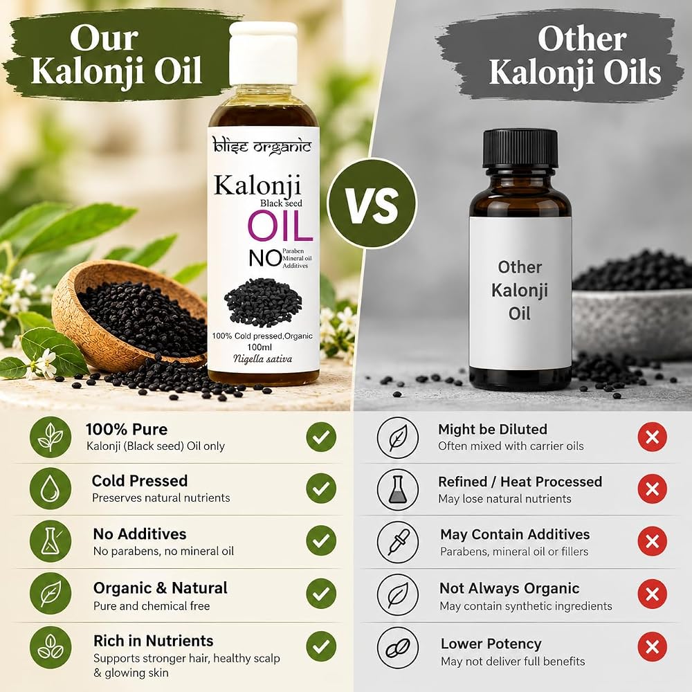 Blise Organic Kalonji Black Seed Oil - 100ml - image 7