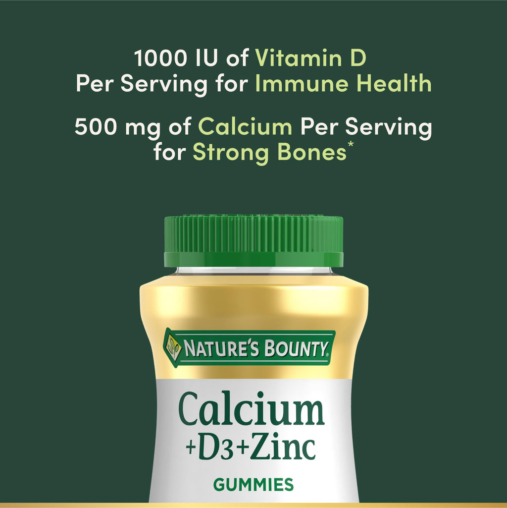 Nature's Bounty Calcium + D3 + Zinc Gummies - 70 Count - image 3