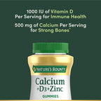 Nature's Bounty Calcium + D3 + Zinc Gummies - 70 Count - image 3
