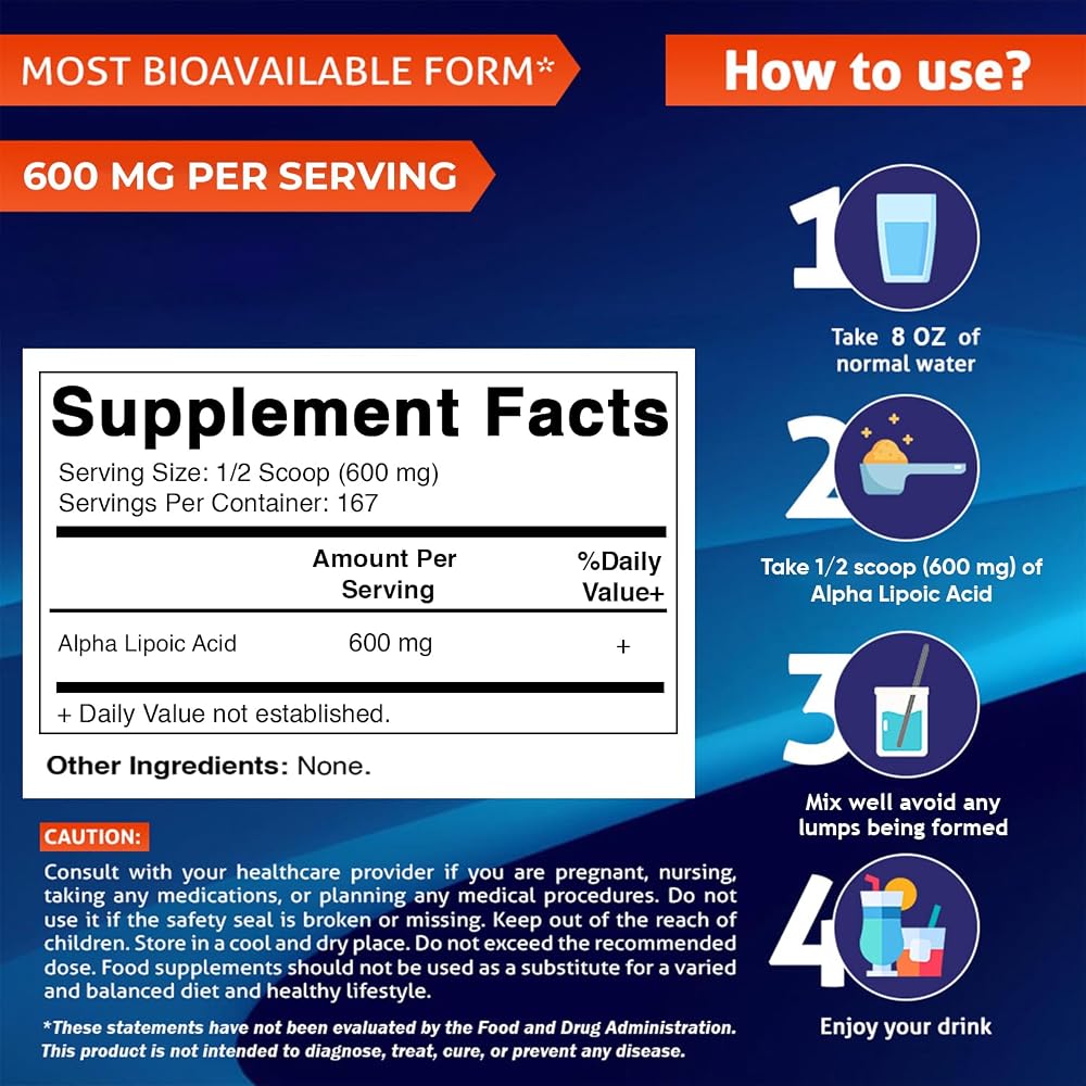 Vitamatic Pure Alpha Lipoic Acid 600mg - 167 Servings - image 2