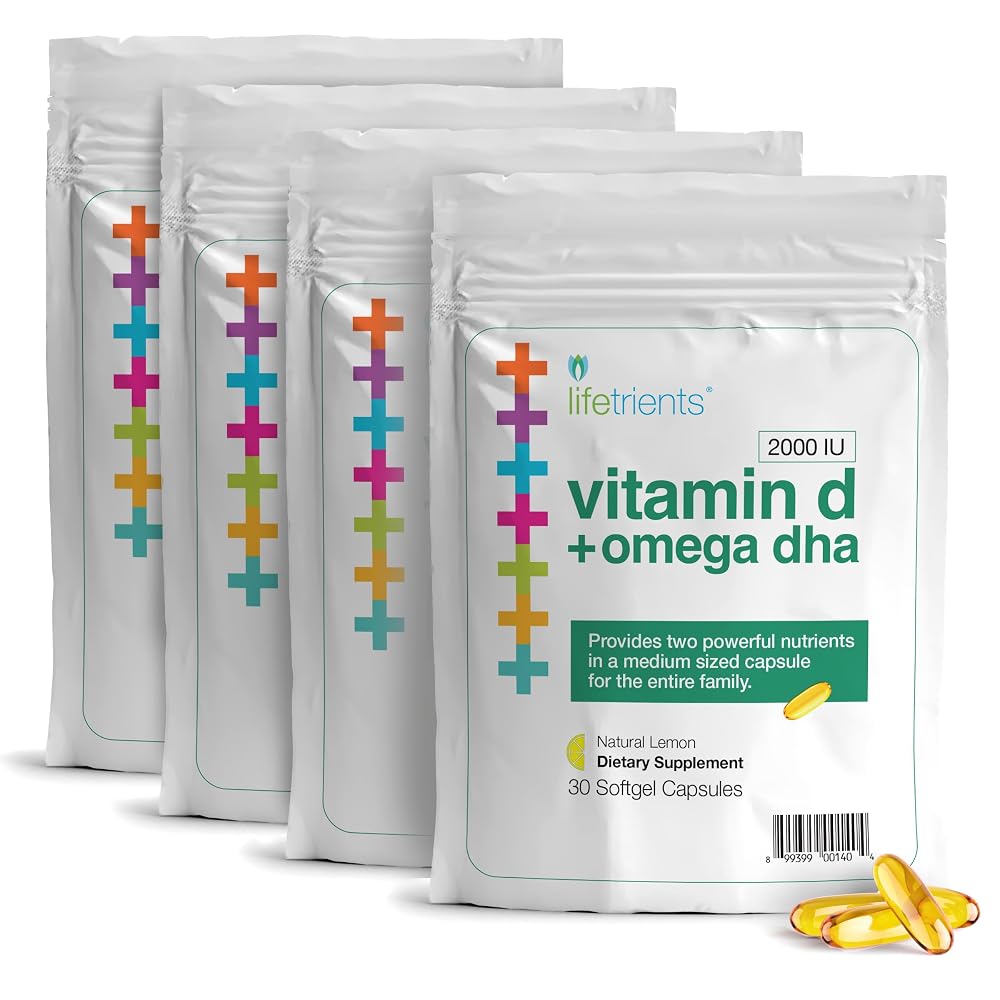 Lifetrients Omega-3 Fish Oil & Vitamin D3 Softgels - 120 Count