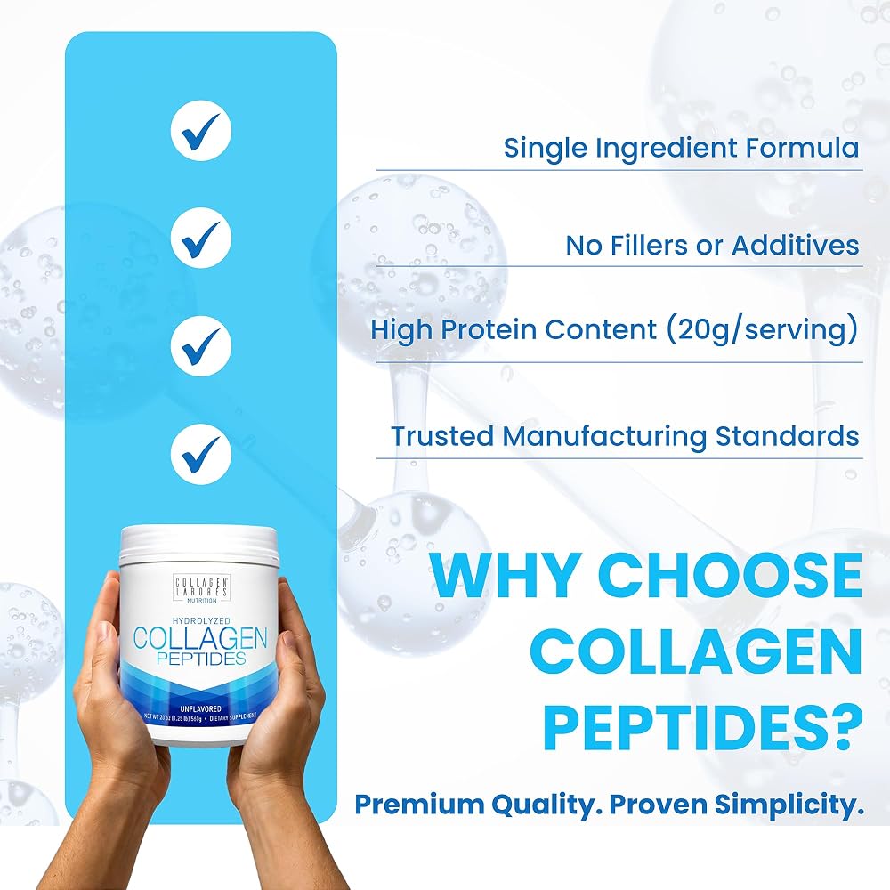 Collagen Laborés Hydrolyzed Collagen Peptides Powder - 20 oz - image 4
