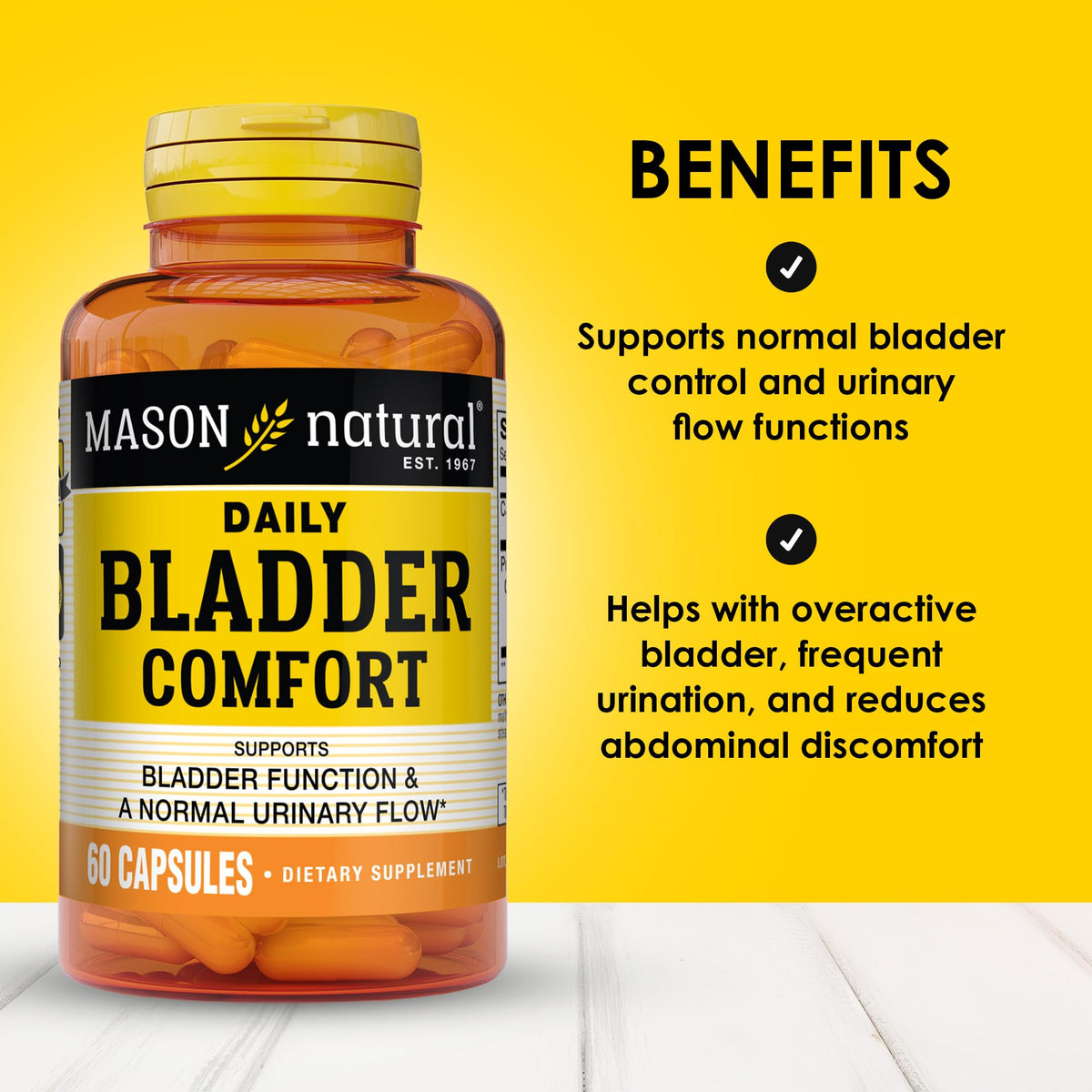 MASON NATURAL Daily Bladder Comfort Capsules - 60 Count - image 2