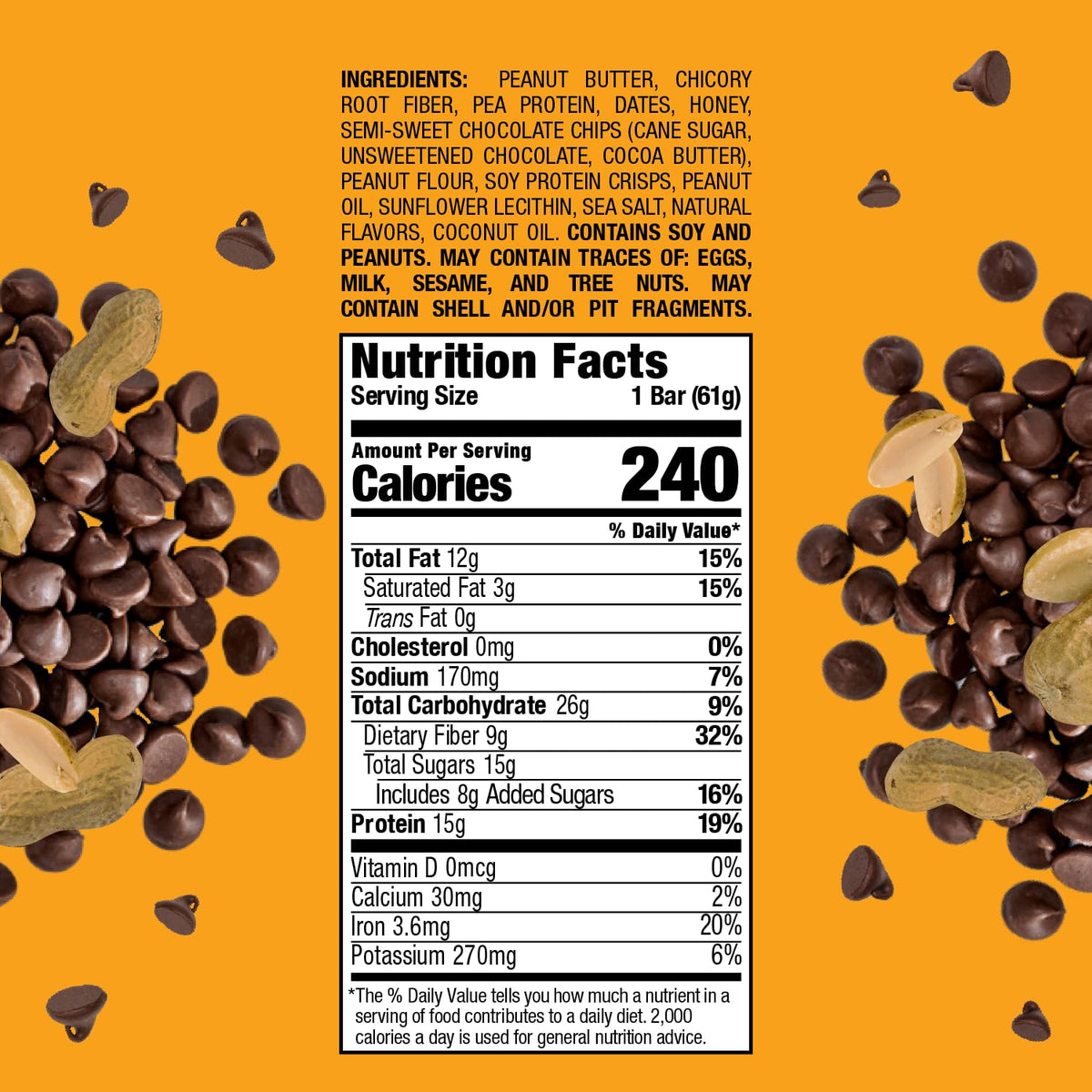 Bobo's Chocolate Chip Peanut Butter Protein Bar - 12 Pack - image 2