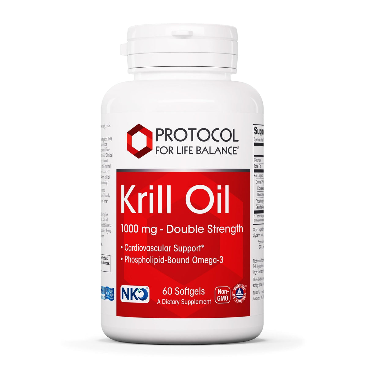 PROTOCOL FOR LIFE BALANCE Krill Oil 1,000mg DHA & EPA - 60 Softgels