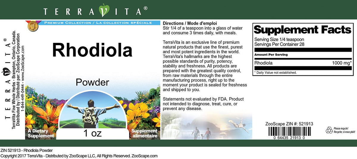 Terravita Rhodiola Powder - 1 oz - image 2