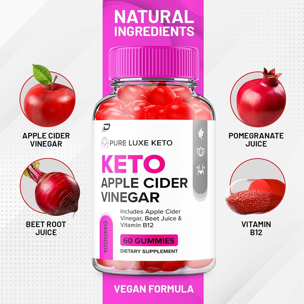 Indelo Pure Luxe Keto ACV Gummies with Vitamin B12 - 300 Gummies - image 6