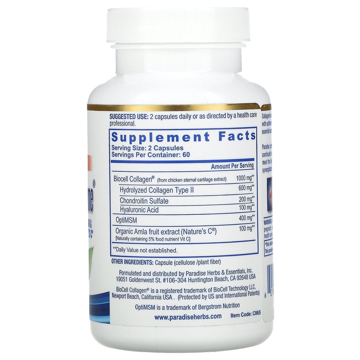 Paradise Herbs Collagen Extreme with BioCell - 60 Capsules - image 6