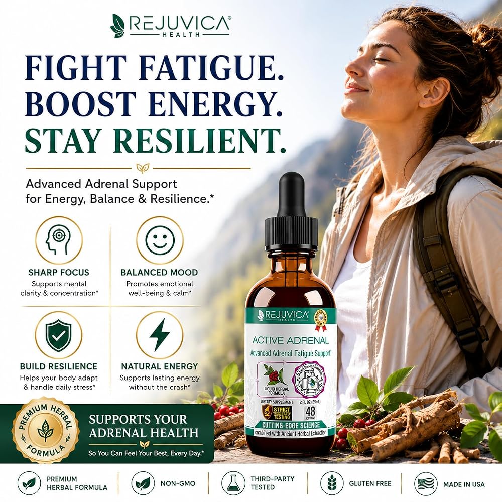Rejuvica Health Active Adrenal - Advanced Adrenal Support Tincture - image 10