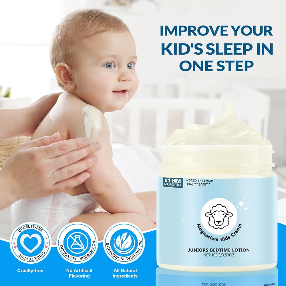 NIURONTBLE Magnesium Lotion for Kids Sleep - 3.53 oz - image 3