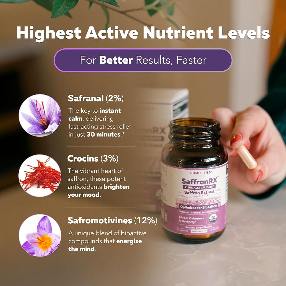 Triquetra Health Organic Saffron Extract Capsules - 30 Count - image 3