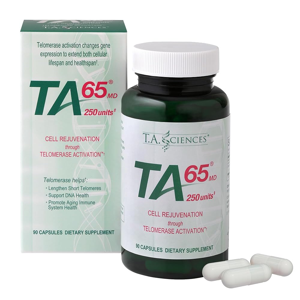 T.A. Sciences TA-65 Telomere Activation Supplement - 90 Capsules