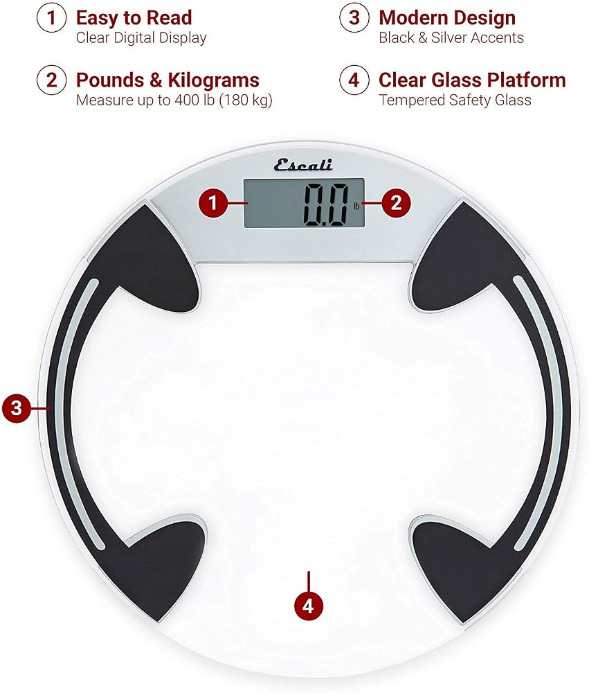 Escali Digital Glass Bath Scale, 400 lb Capacity - 1 Scale - image 2