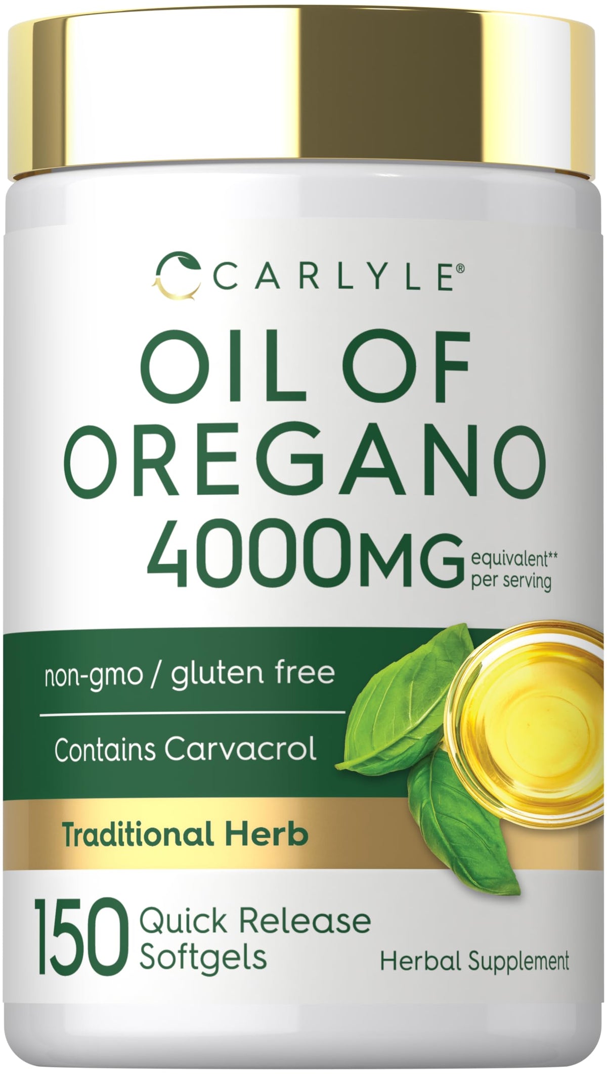 Carlyle Oregano Oil Supplement - 150 Softgels