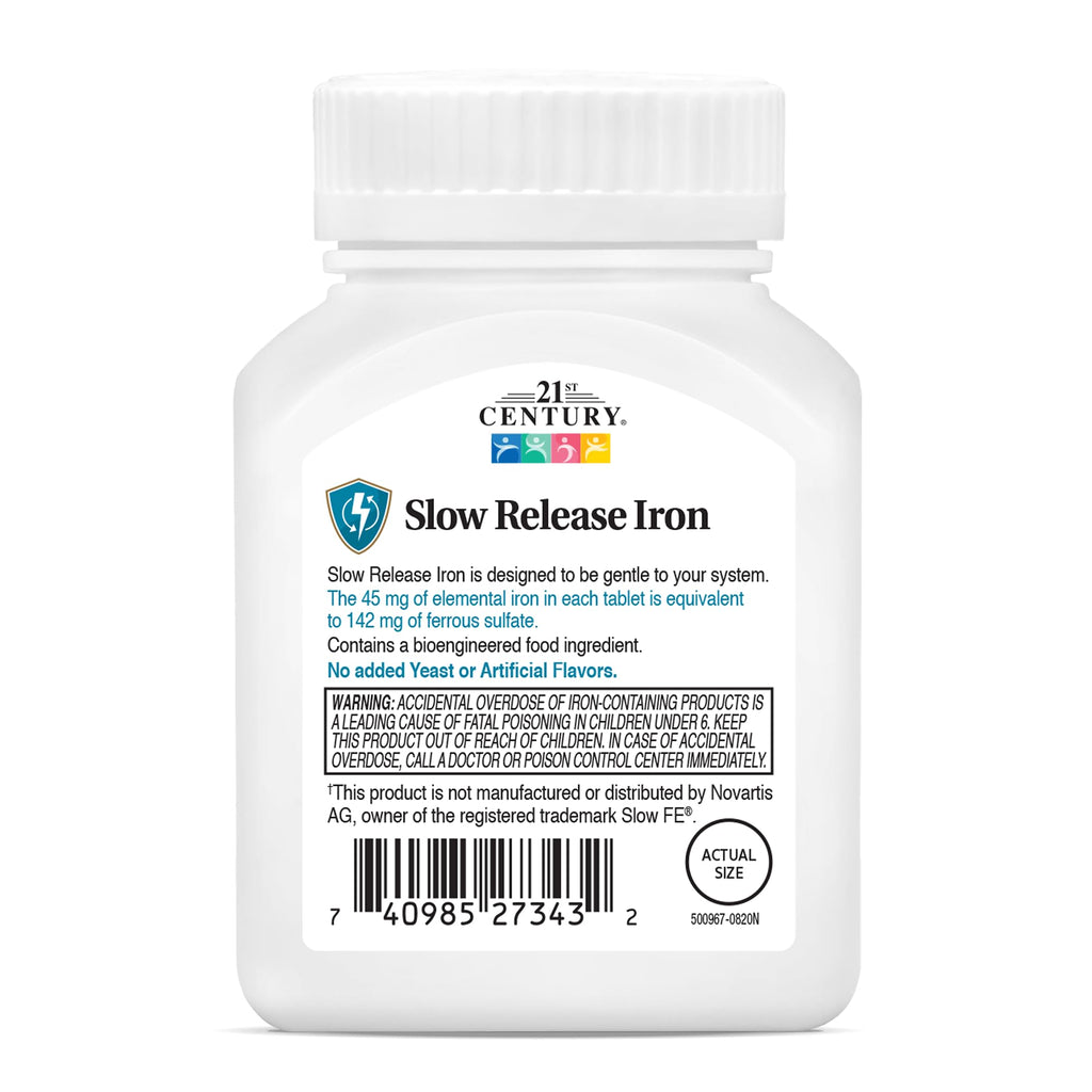 21st Century Slow Release Iron Tablets - 300 Count - image 5