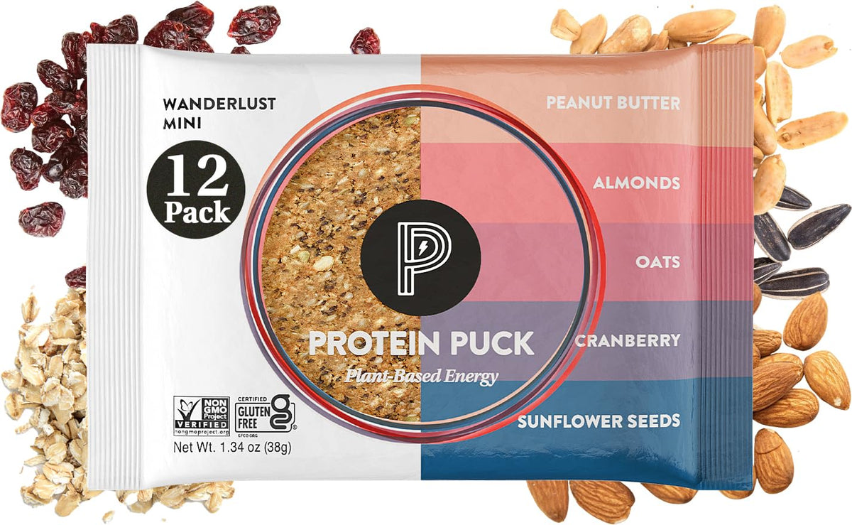 Protein Puck Plant Based Bars 12 Count 1.34 oz Mini Parent