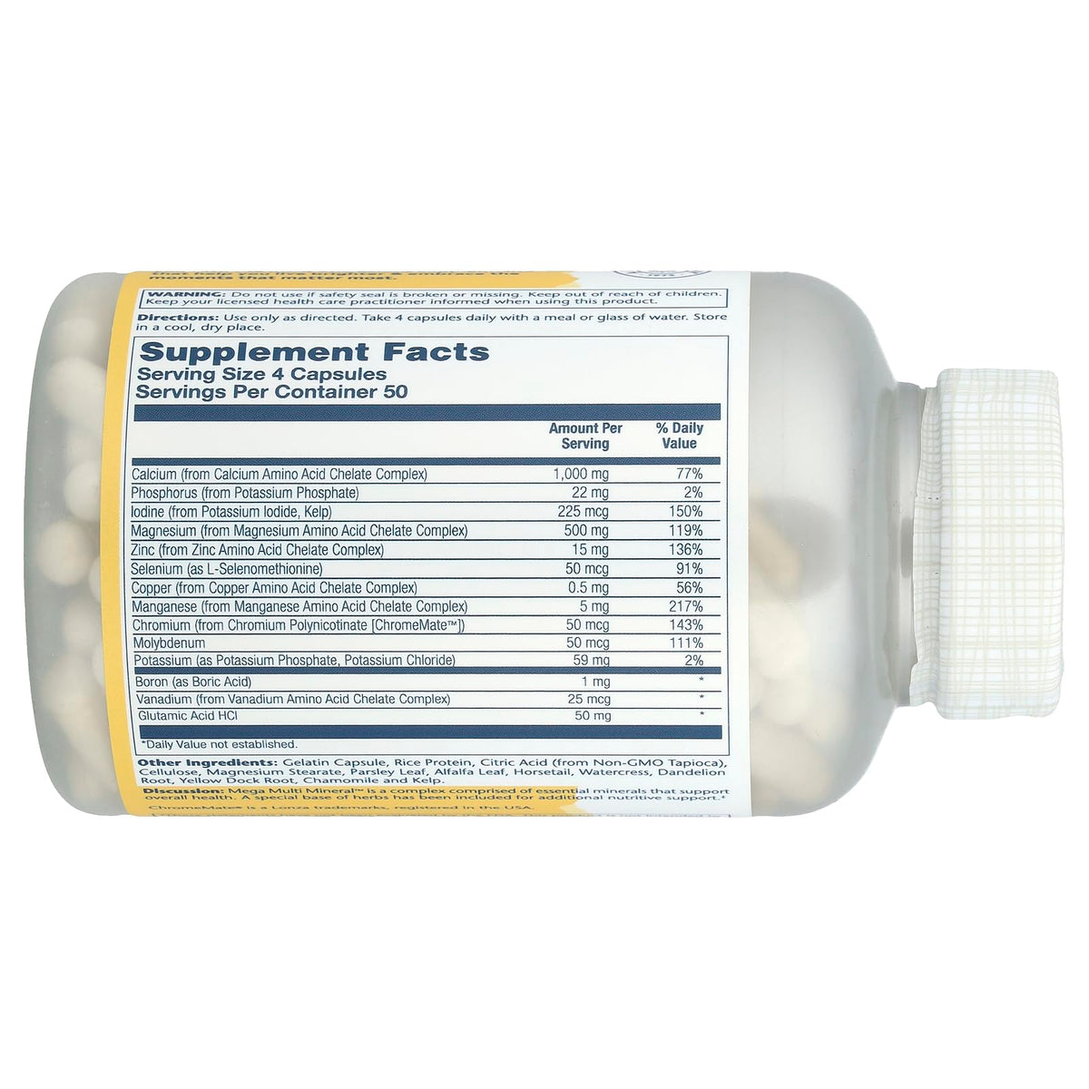 Solaray Mega Multi Mineral - 200 Capsules - image 2