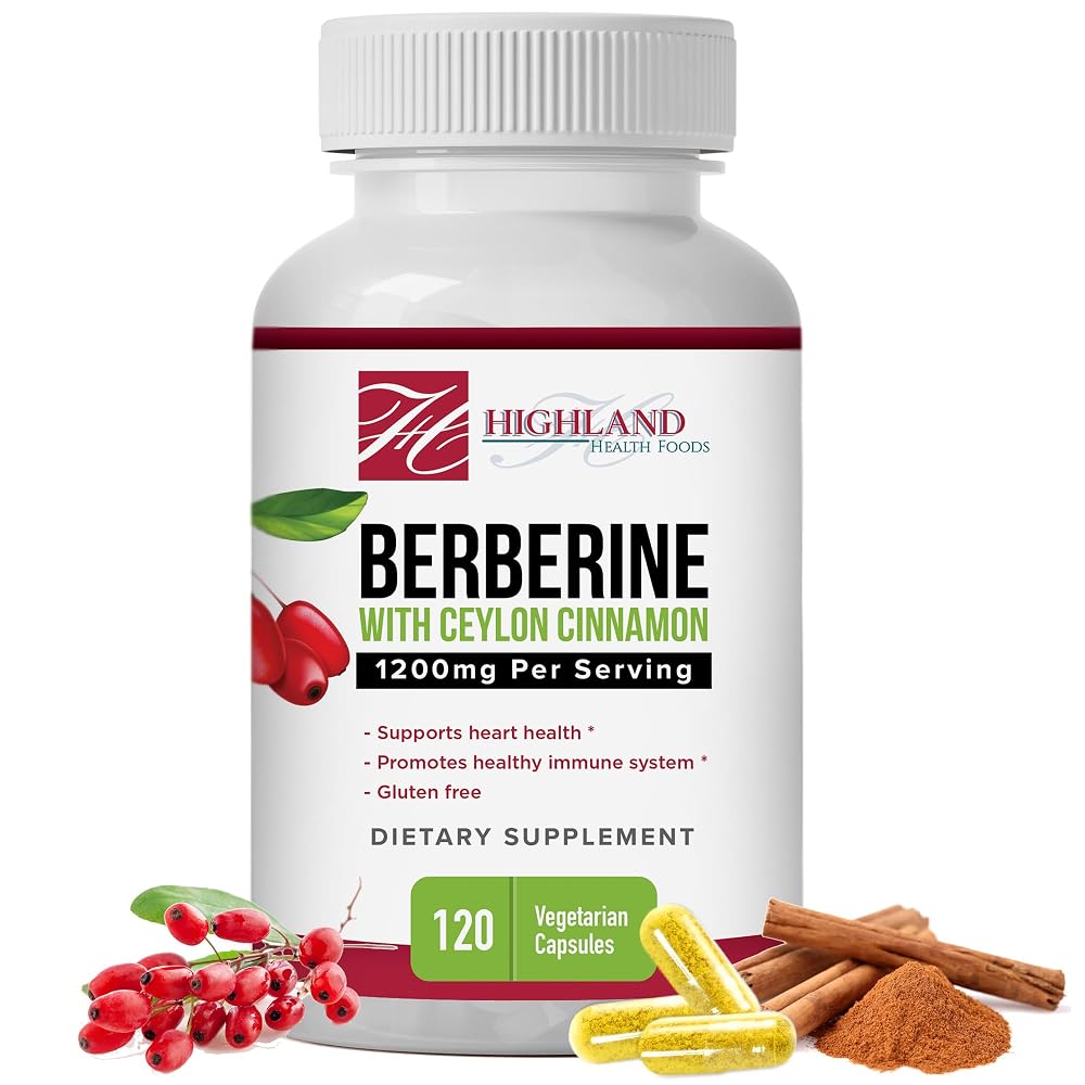Highland Health Foods Berberine with Ceylon Cinnamon 1200 mg