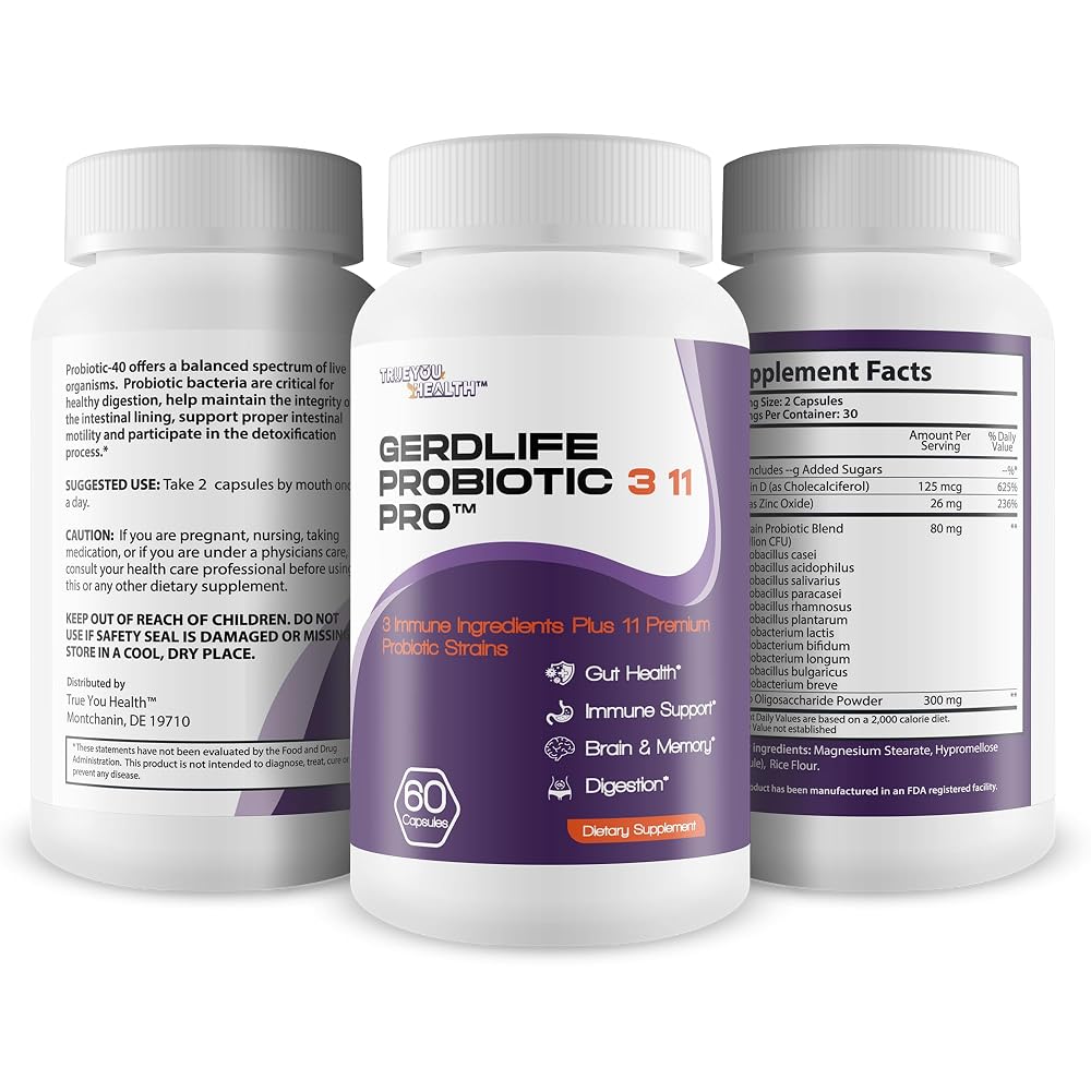True You Health Gerdlife Probiotic 3 11 Pro - 60 Capsules - image 4