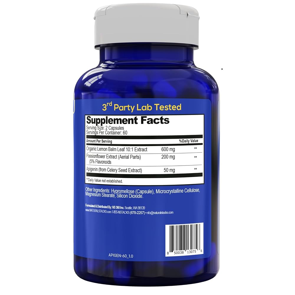 Natural Stacks Smart Apigenin Sleep Supplement - 120 Capsules - image 8