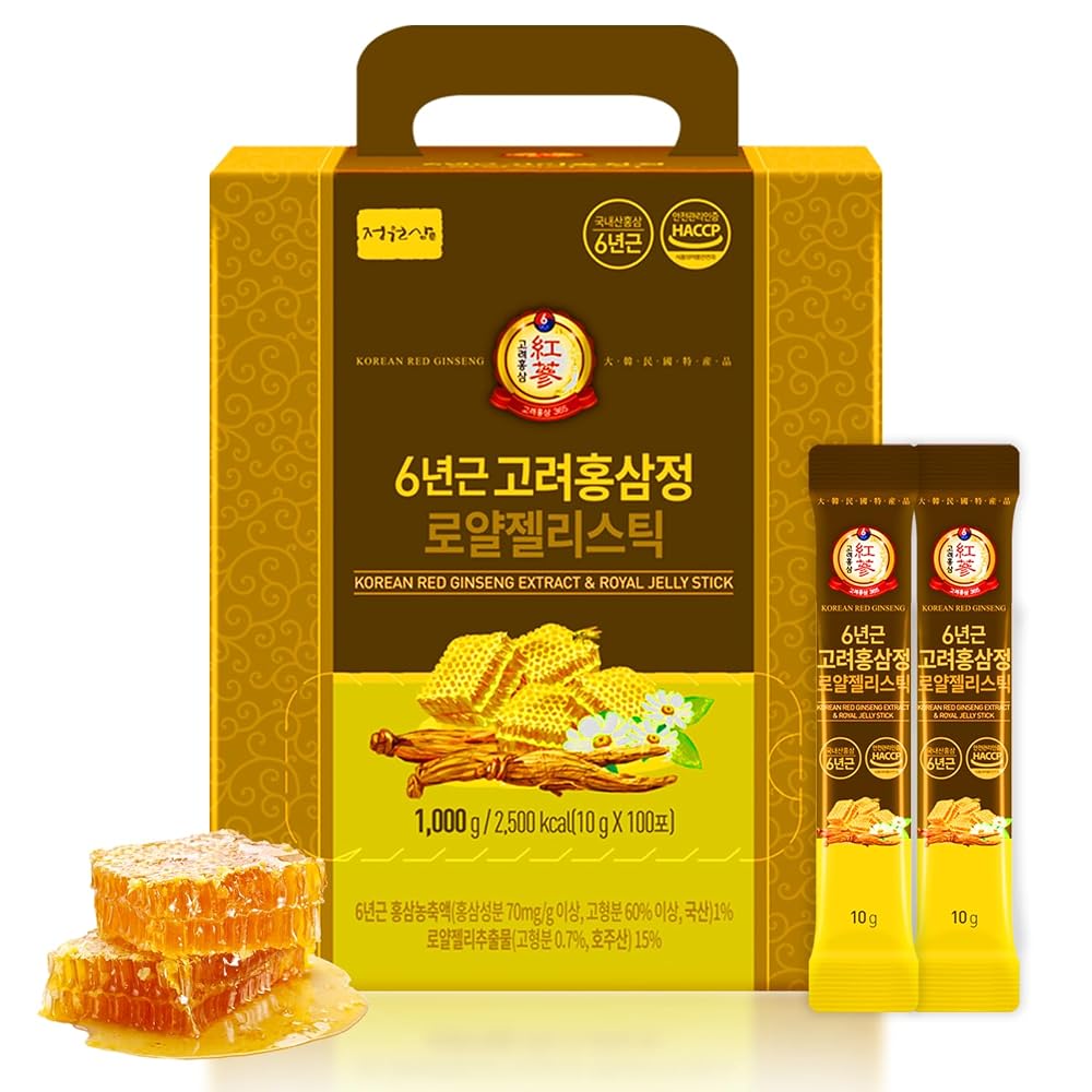 JUNGWONSAM 6-Year Korean Red Ginseng Extract & Royal Honey - 100 Sticks