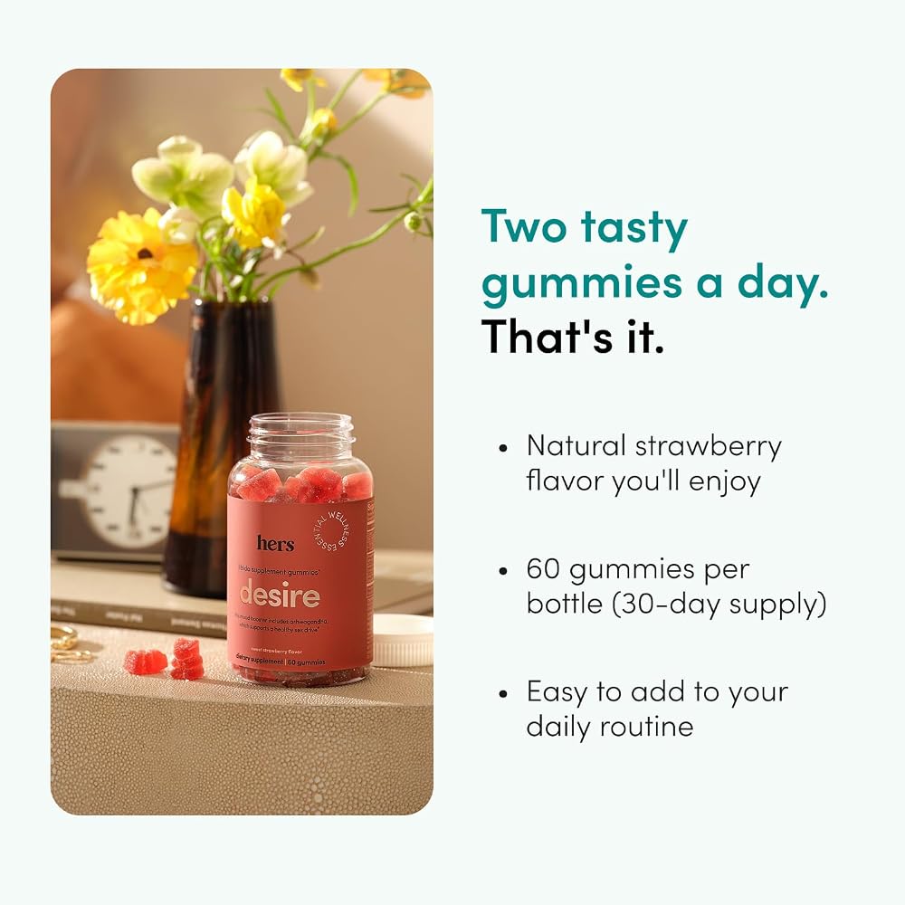 HIMS & HERS Desire Libido Supplement Gummies for Women - 60 Count - image 5