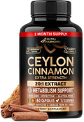 NUTRAHARMONY Ceylon Cinnamon Capsules - Extra Strength - Energy