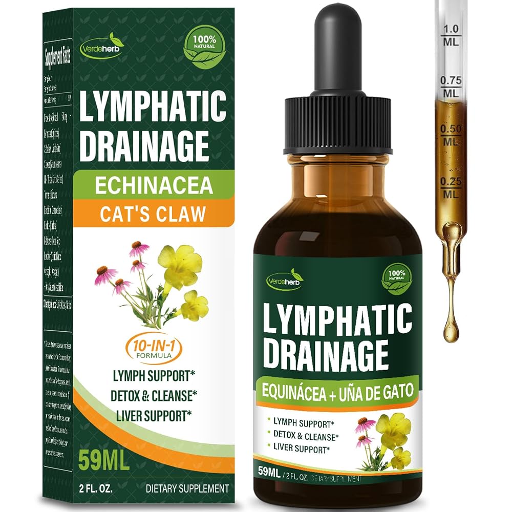 Verdeherb Lymphatic Drainage Drops with Echinacea - 2 Fl Oz