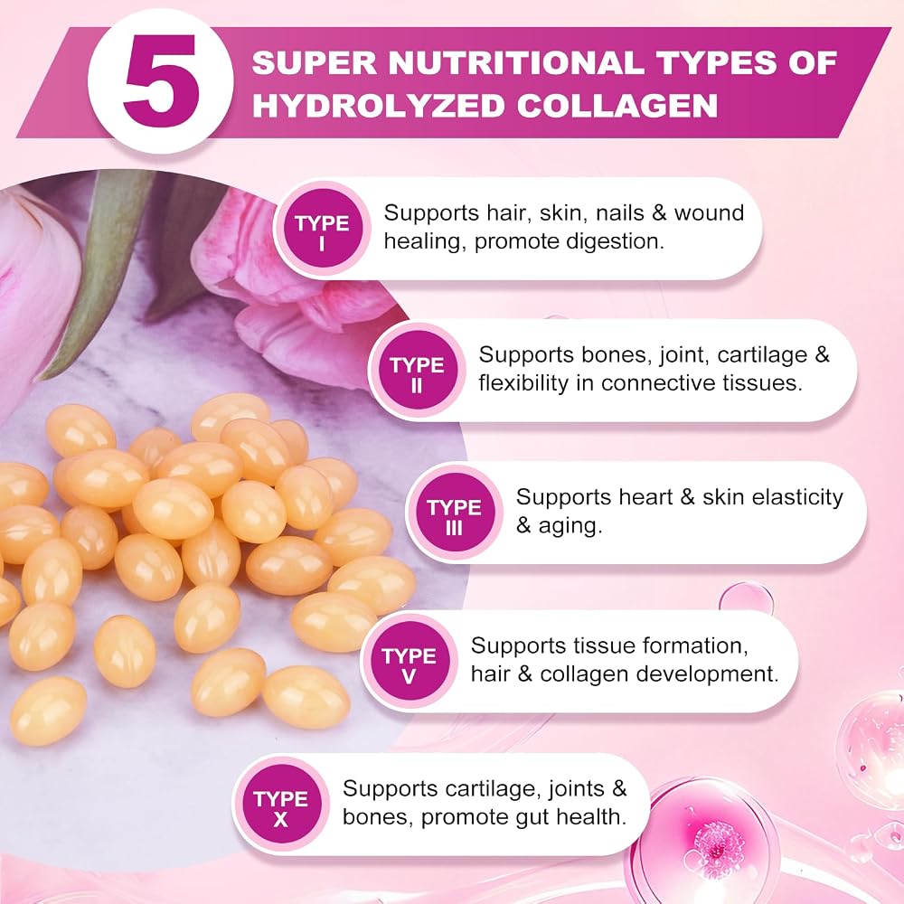 ZHPHK Multi Collagen Peptides for Women Hydrolyzed Collagen Peptides