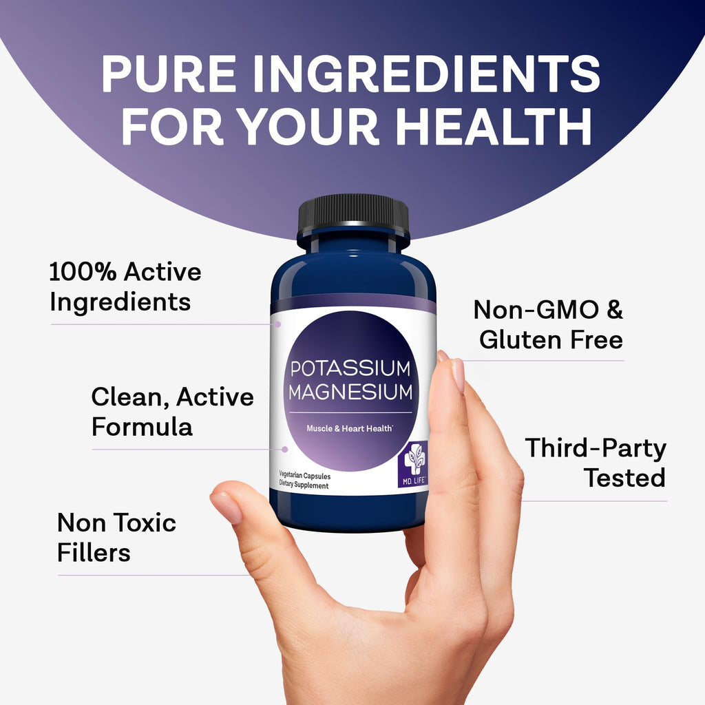 MD.LIFE Potassium Magnesium Supplement - 90 Capsules - image 7