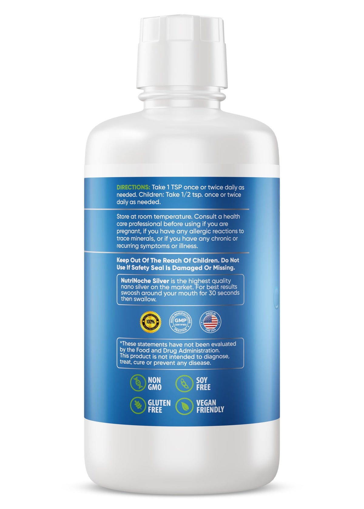 Nutrinoche Colloidal Silver - 30 PPM - Colloidal Silver Liquid