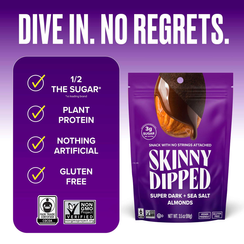 SkinnyDipped Super Dark Chocolate + Sea Salt Almonds - 3.5 oz - image 3