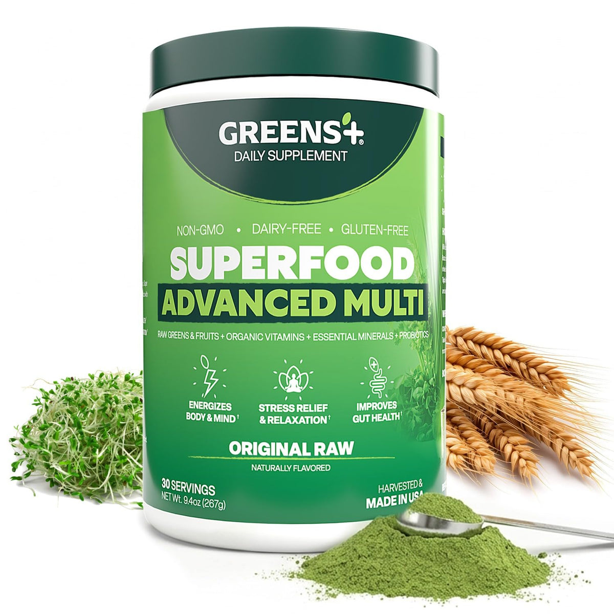 Greens+ Advanced Multi Raw Superfood Powder - 9.4 oz