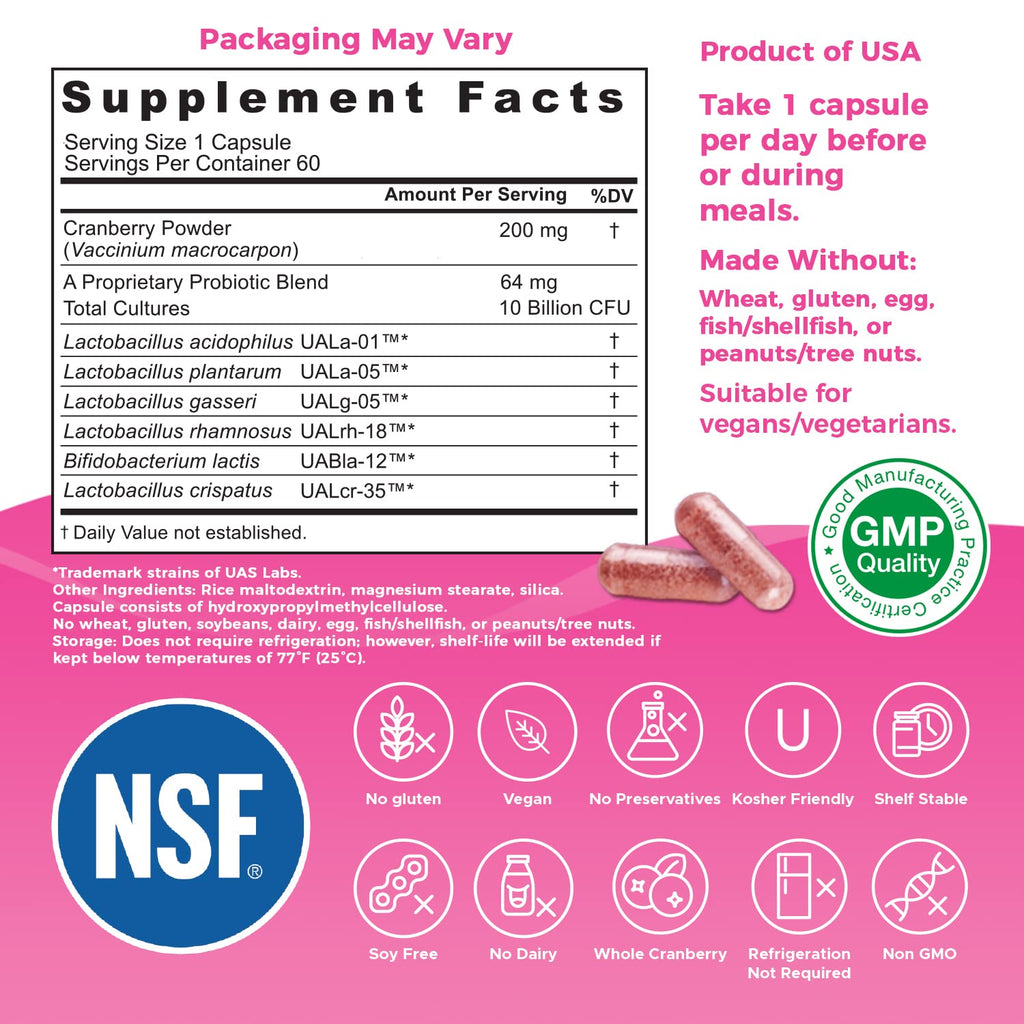 Nutricelebrity Probiotics for Women 10 Billion CFU 6 Strains - 60 Capsules - image 2